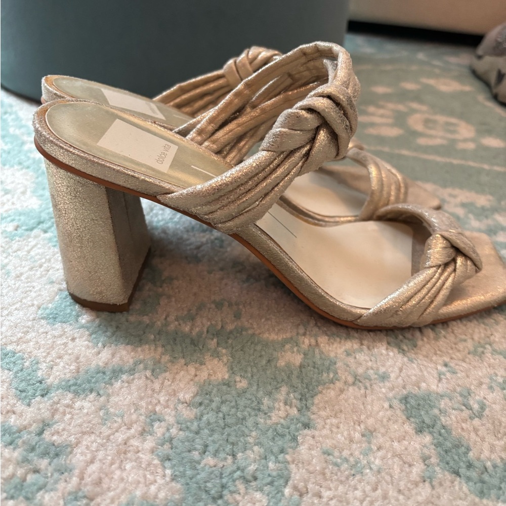 Dolce Vita gold knotted heels